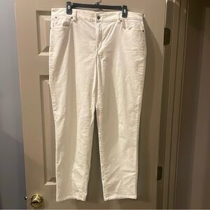 Talbots Winter White Corduroy Pants